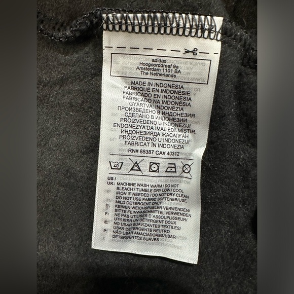 Adidas Women's Essentials 3-Stripes Track Sweatshirt Black and White Size XL - Picture 5 of 5